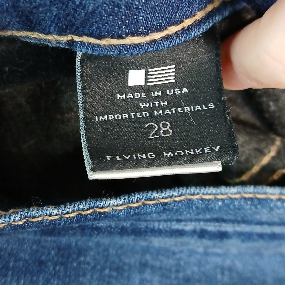 Flying Monkey Platinum Blue Denim Jeans Size 28 - Picture 6 of 8
